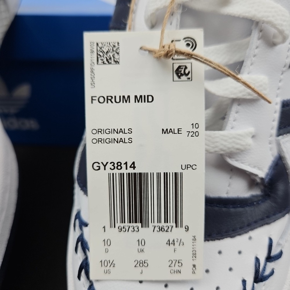 adidas Forum Mid Shoes Aaron Judge White Blue GY3814 Men's Size 10.5 New - Picture 7 of 9